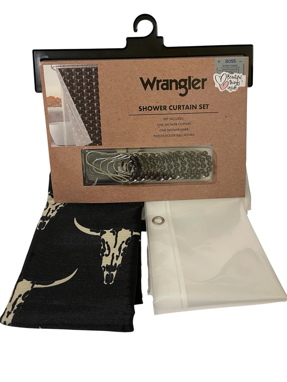 Wrangler Steer Skull Shower Curtain Set - NWT